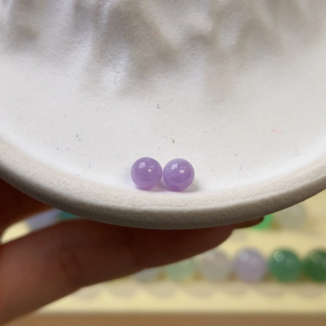 未镶嵌定制翡翠粉紫 卡4.3 单颗价