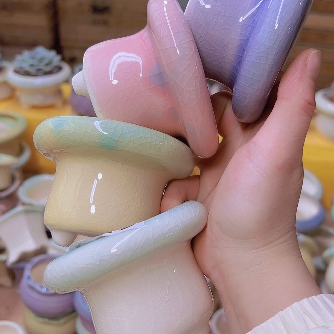 红陶陶瓷花盆当场满12包邮