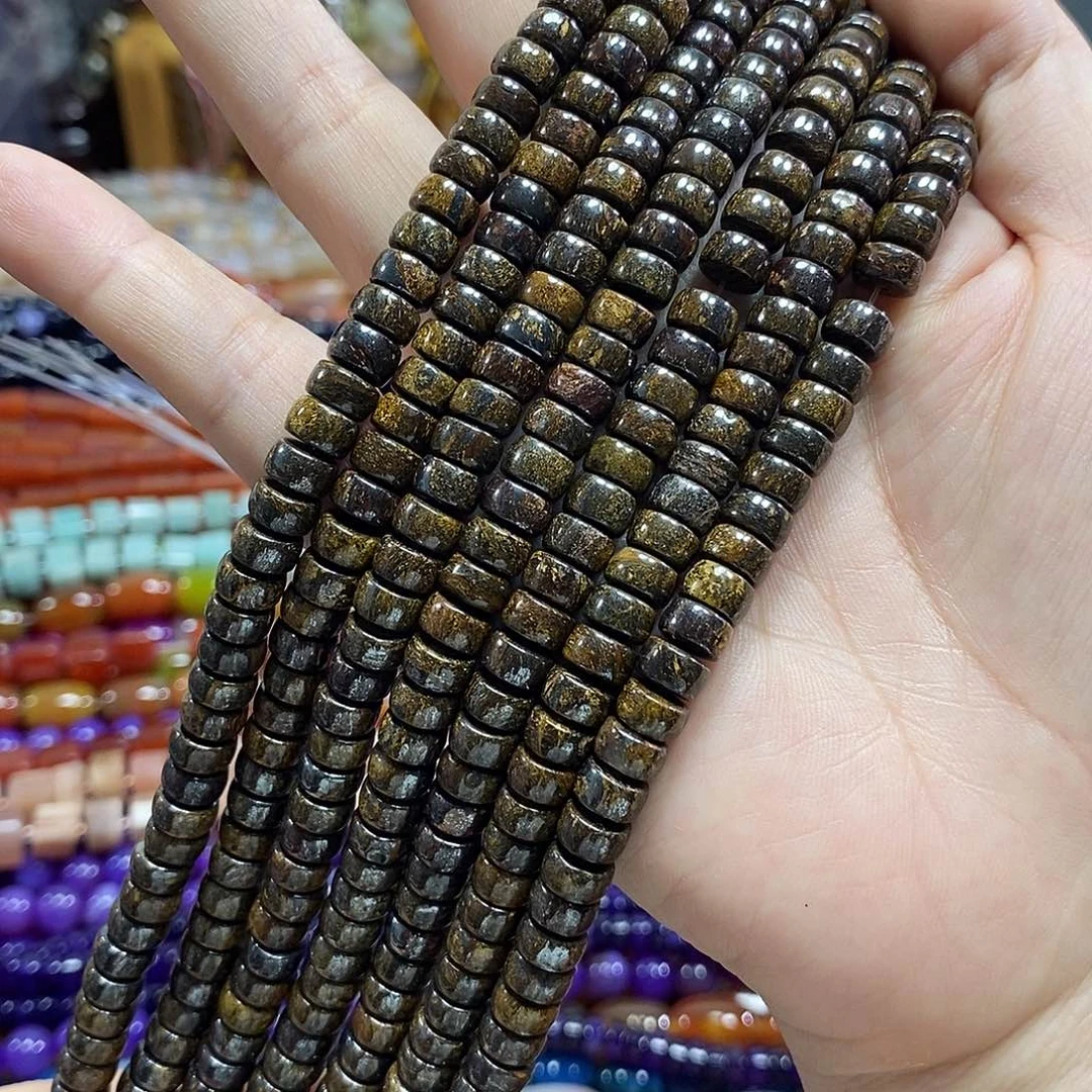 玛瑙/玉髓未镶嵌珠宝半成品古铜直切一条卡7mm