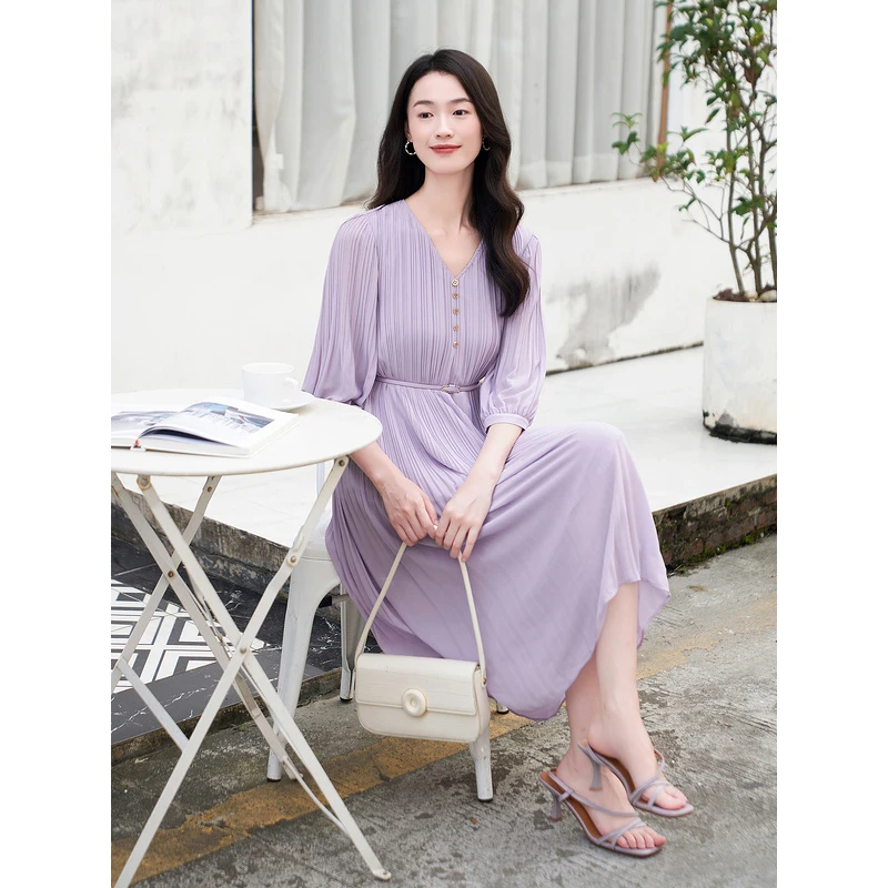 【尤莱特】YINER音儿2025春季新款轻奢优雅时尚感连衣裙 8C64305266