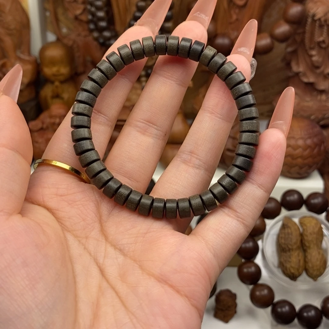 暗***流檀香木手串/手链迈索尔老山檀阴沉4.7药片奶香