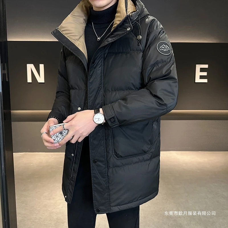 波司极地联名TUGGIFT连帽羽绒服男款冬季2025新款中长款外套男冬