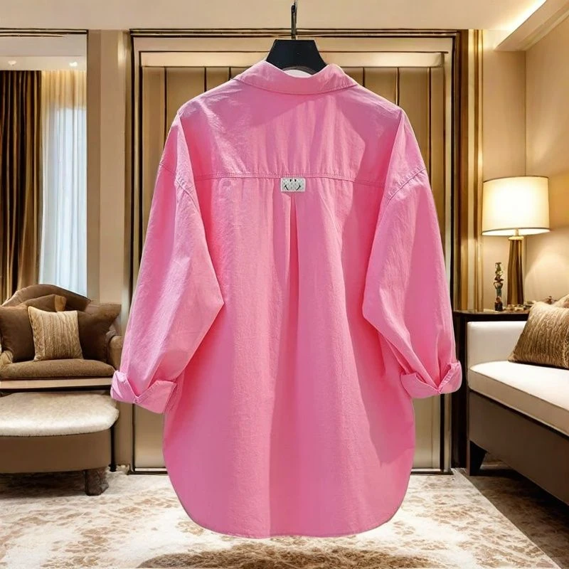 小众女装春季新款2025爆款洋气时髦气质纯棉衬衫女款外穿衬衣上衣