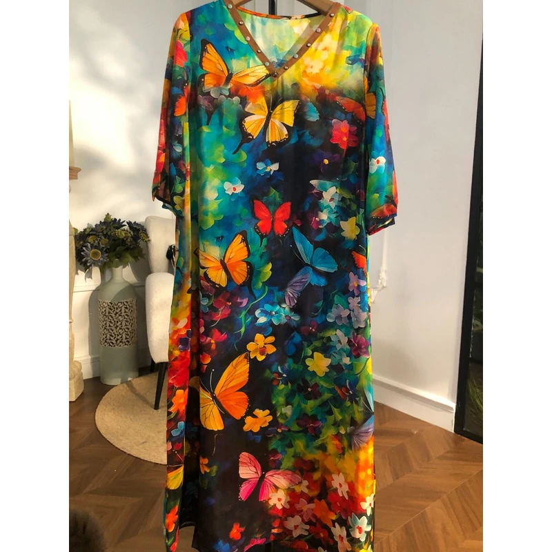 【2024-瑶瑶-二】重磅100桑蚕丝连衣裙Y23C9213