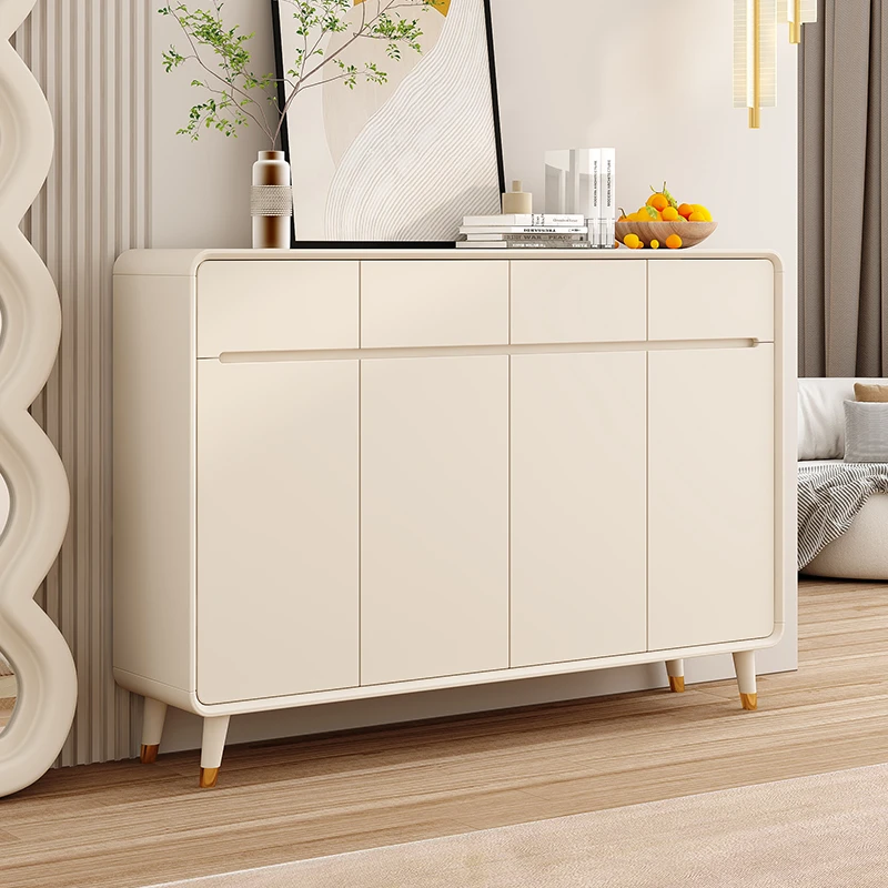 入户鞋柜家用门口隔断新款奶油风玄关柜门客厅靠墙大容量进门储物