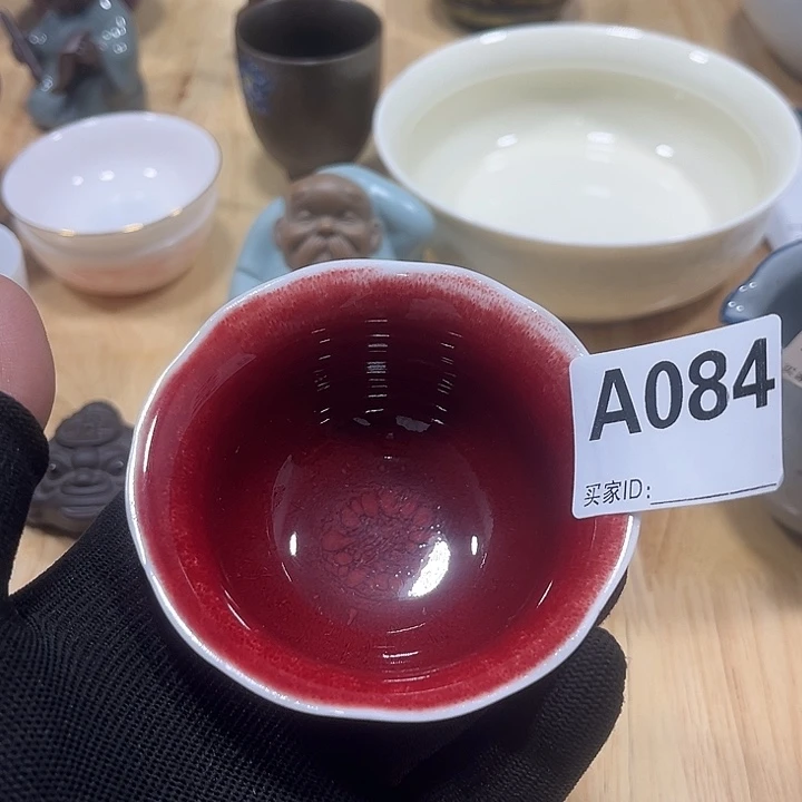 瓷片茶摆件工艺品摆件666