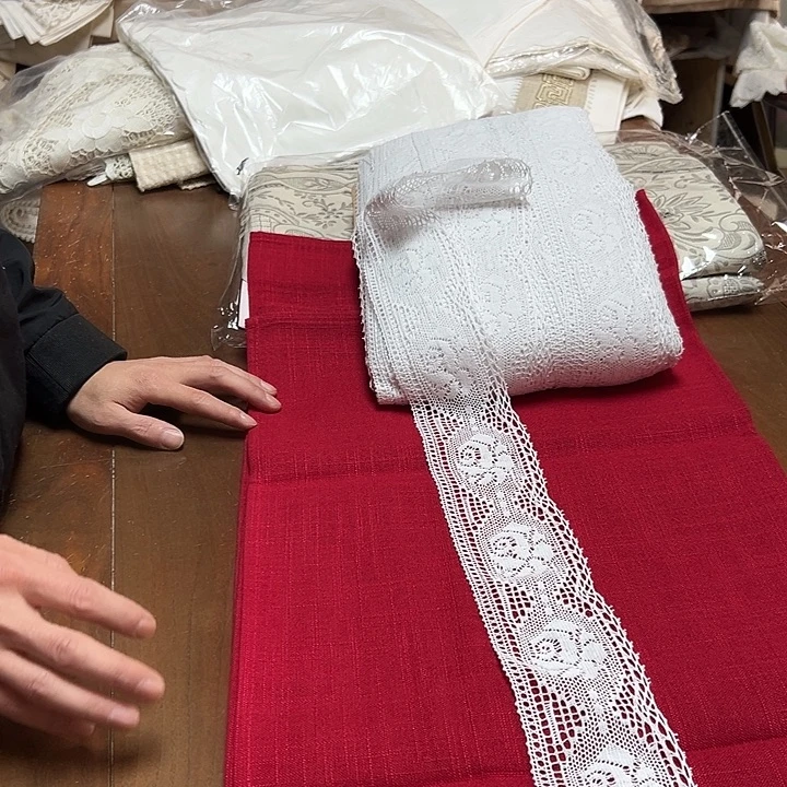 毛绒亚麻棉092-花边