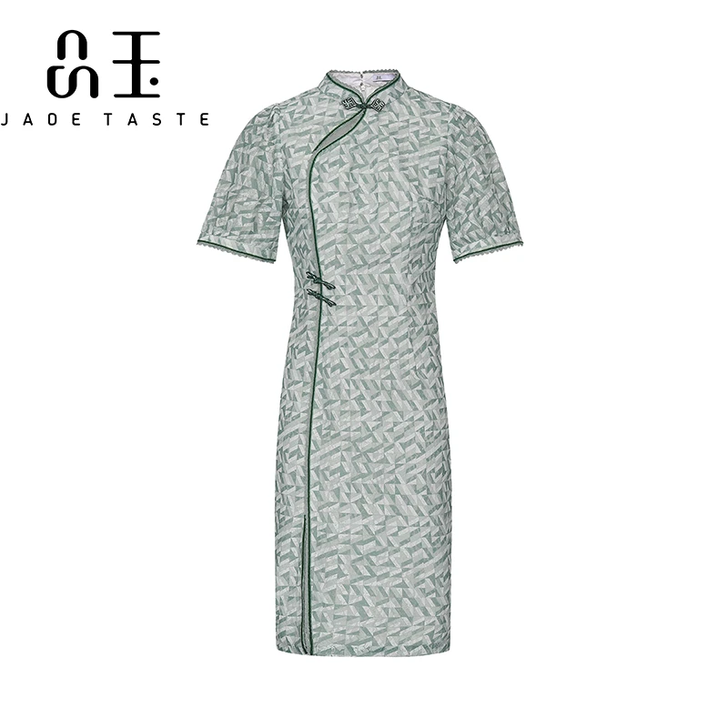 【媛媛女王专享】品玉【那片绿荫】改良版旗袍女夏季年轻款P23TQ4537