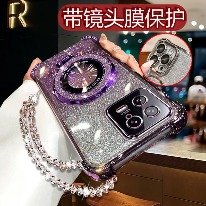 适用小米13手机壳女潮个性创意Xiaomi13闪粉支架软壳网红高级奢华