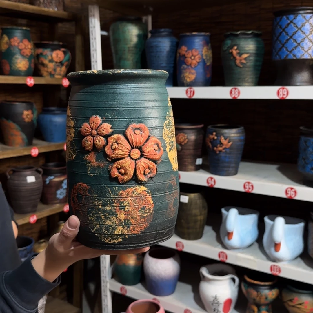 带孔高端浮雕花盆炸炸炸