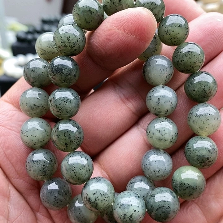 【闪购商品】未镶嵌手链和田玉12青花拍一发一