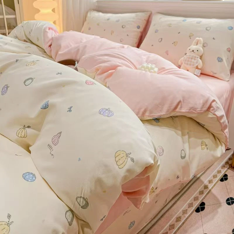 （LAOHE）SJT-5618 全新爆款双层纱四件套 柔软亲肤伴您眠！轻奢高档