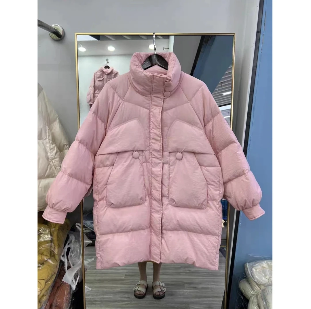 JIRUIMAN/吉瑞曼冬季简约厚款立领加厚高品质中长款羽绒服RY103