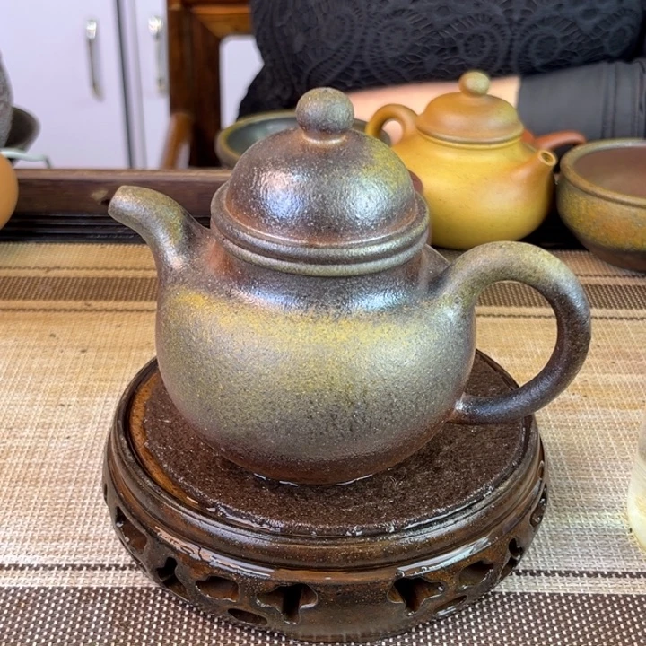 紫砂茶壶桃花泥柴烧280cc