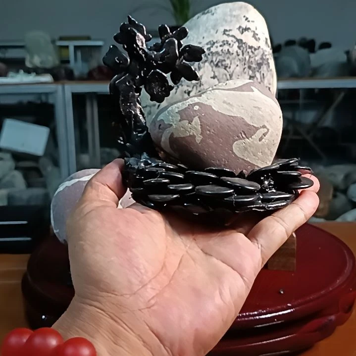 石材天然奇石画面石紫砂石