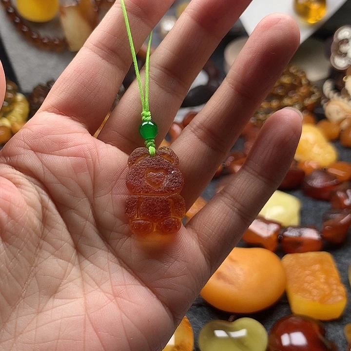 未镶嵌琥珀裸石手机挂件