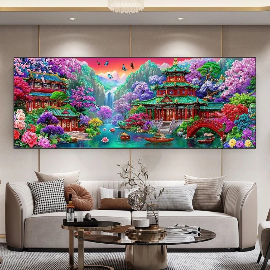 定制十字绣 原创版权醉美江南中格250*83没绣的f2173