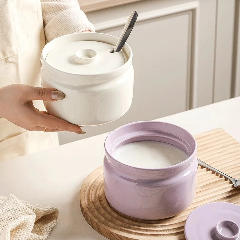 大容量家用陶瓷翻盖式耐高温分隔油罐颜值高储油调味罐子猪油辣子