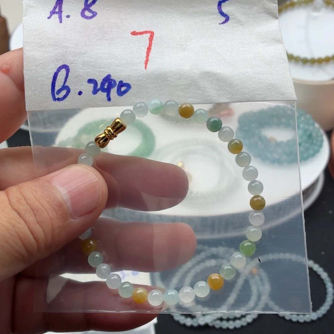 定制翡翠未镶嵌翡翠珠链