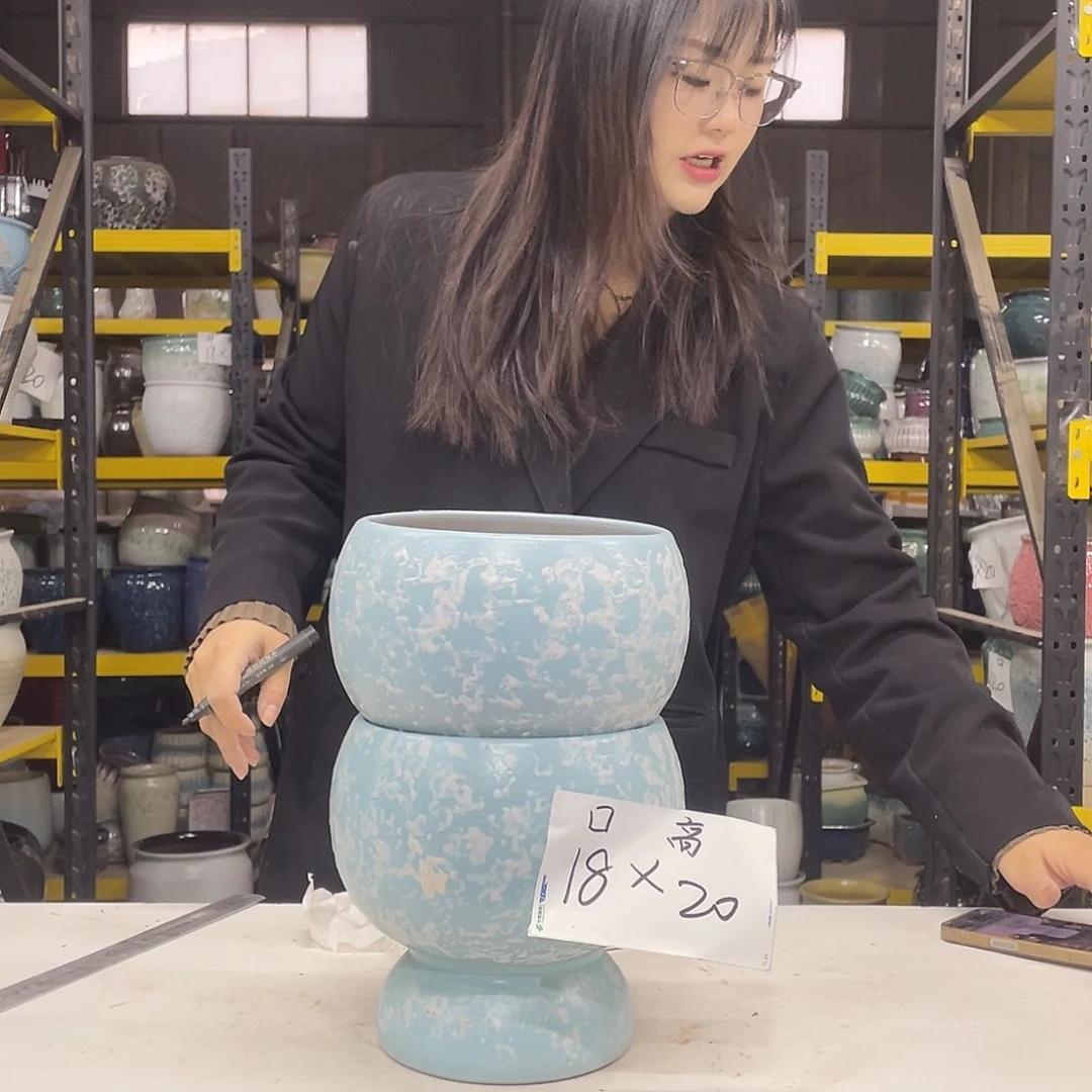 宜兴紫砂粗陶花盆