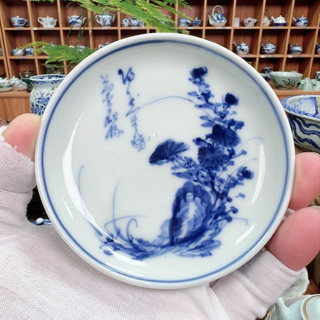 柴窑茶具茶杯茶壶盘子底有磕慎拍