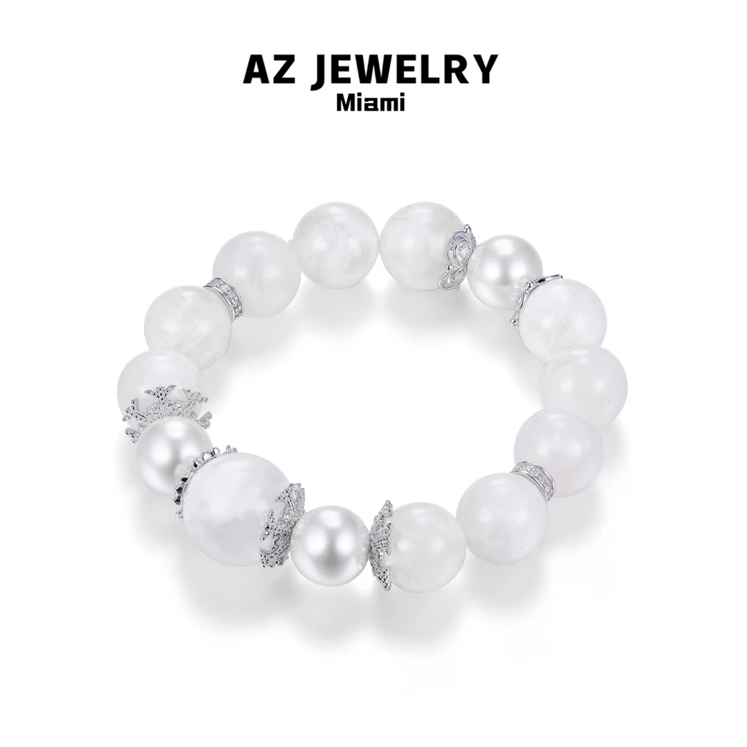 925银仿水晶手链 【雪花幽灵】白色施家珠珠手串高级感气质轻奢手链