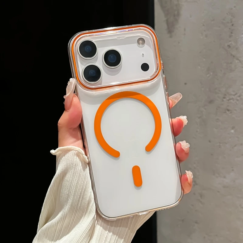适用iPhone17promax手机壳苹果16pm超薄磁吸15简约高级感透明外壳