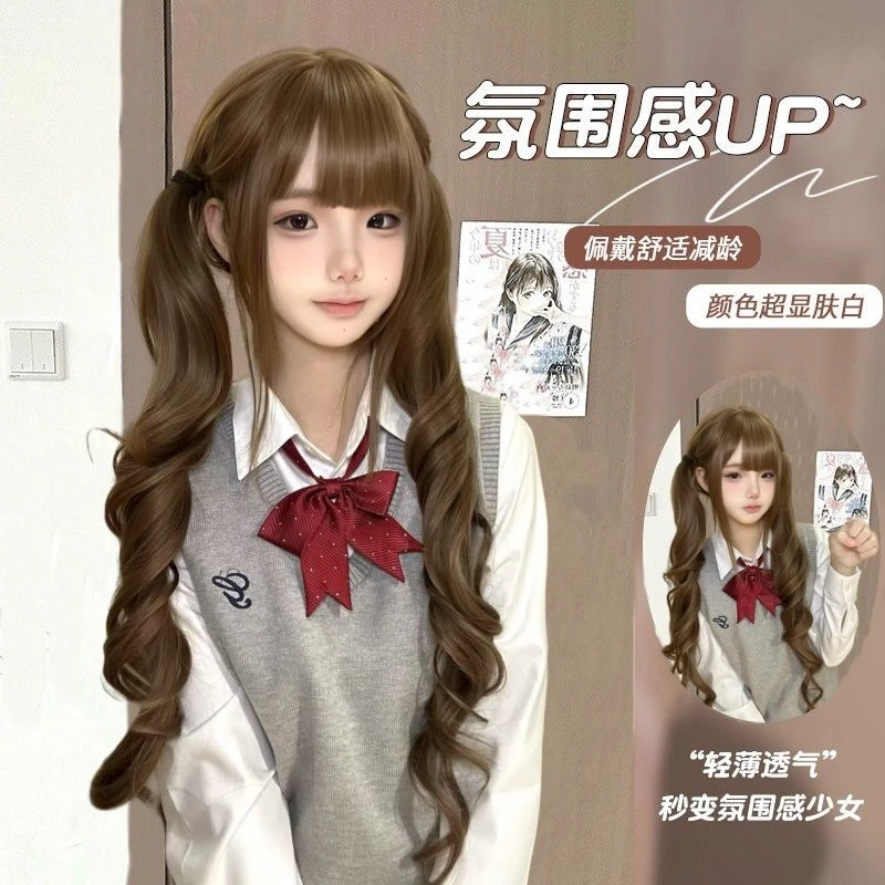 女款Lolita风格80cm长卷发假发少萝莉全头套自然真