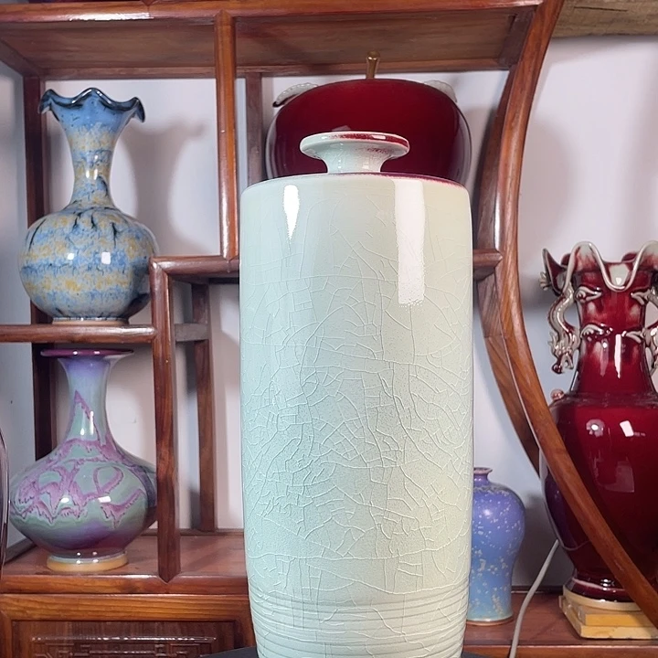 用***7陶摆件钧瓷无双窑变无对