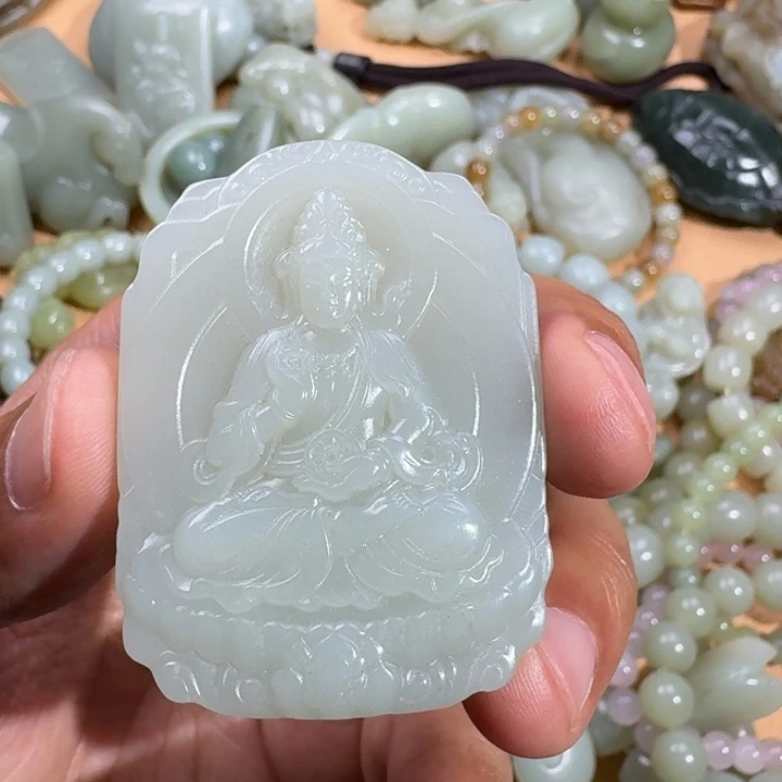 和田玉未镶嵌吊坠(不含链)