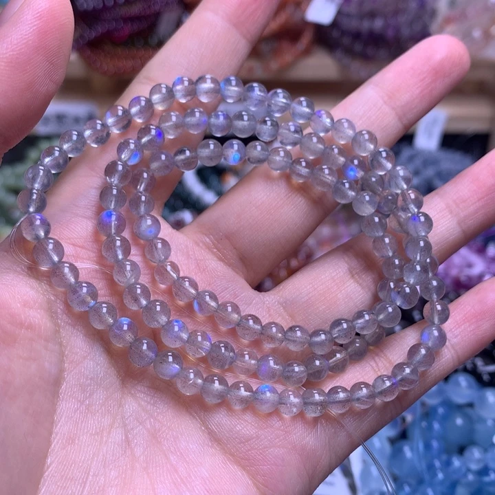 未镶嵌手串水晶5.1全蓝光灰月光