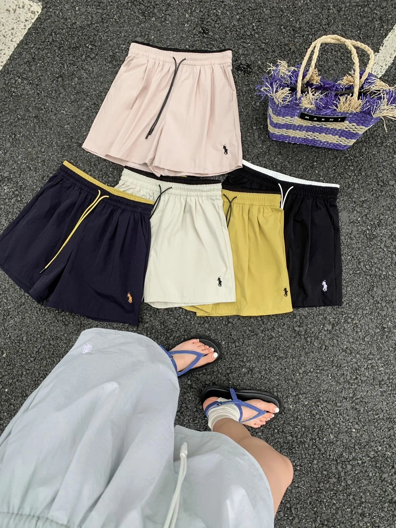 绣花小马拼腰973短裤