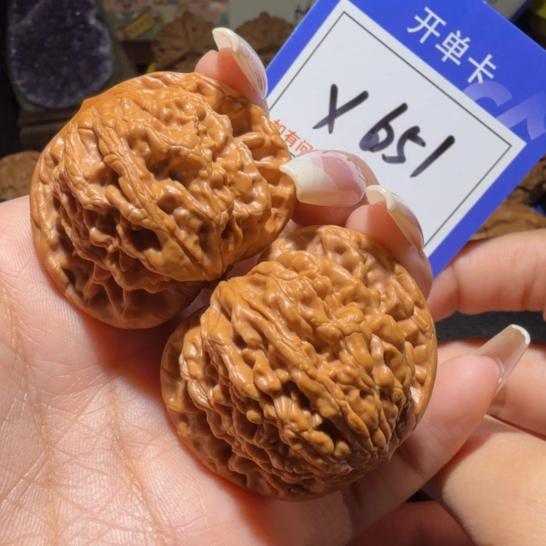 把件文玩核桃40狮虎兽x651