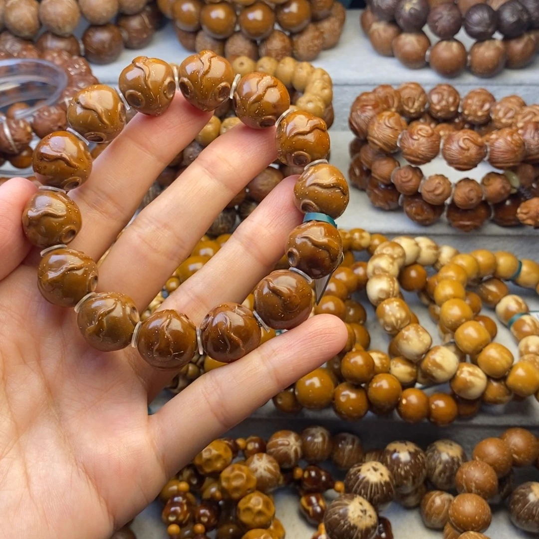 紫金鼠手串15+鼠钱紫金鼠雕刻