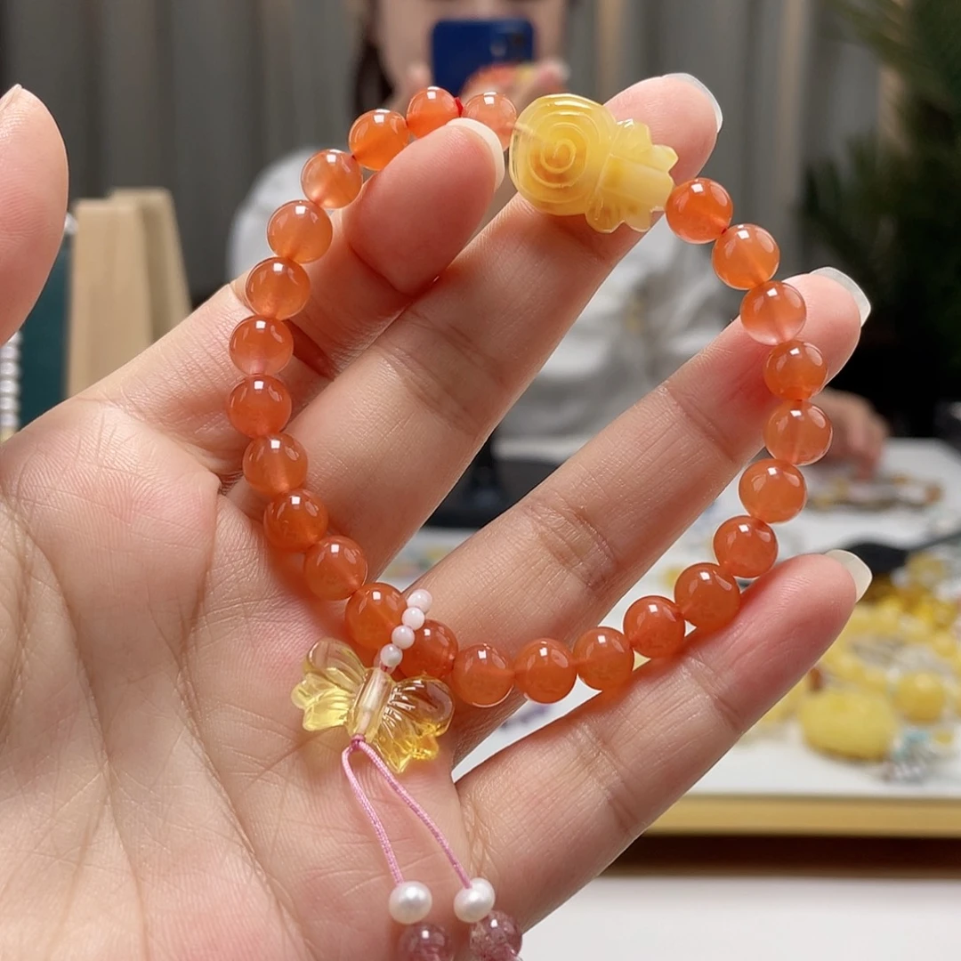 未镶嵌琥珀裸石蜜蜡手链