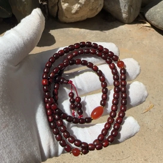 檀香紫檀（小叶紫檀）全陈化老料把件串