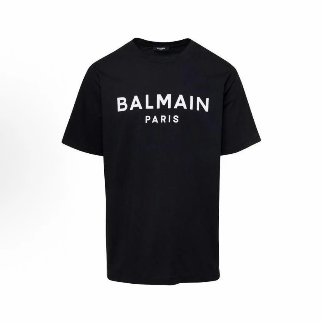 未使用 BALMAIN/巴尔曼 【Jessie专属】 字母印花圆领T恤情侣款黑色