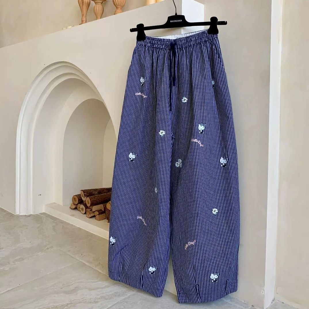 【BAI】秋新款抽绳休闲裤女百搭宽松显瘦阔腿裤25209