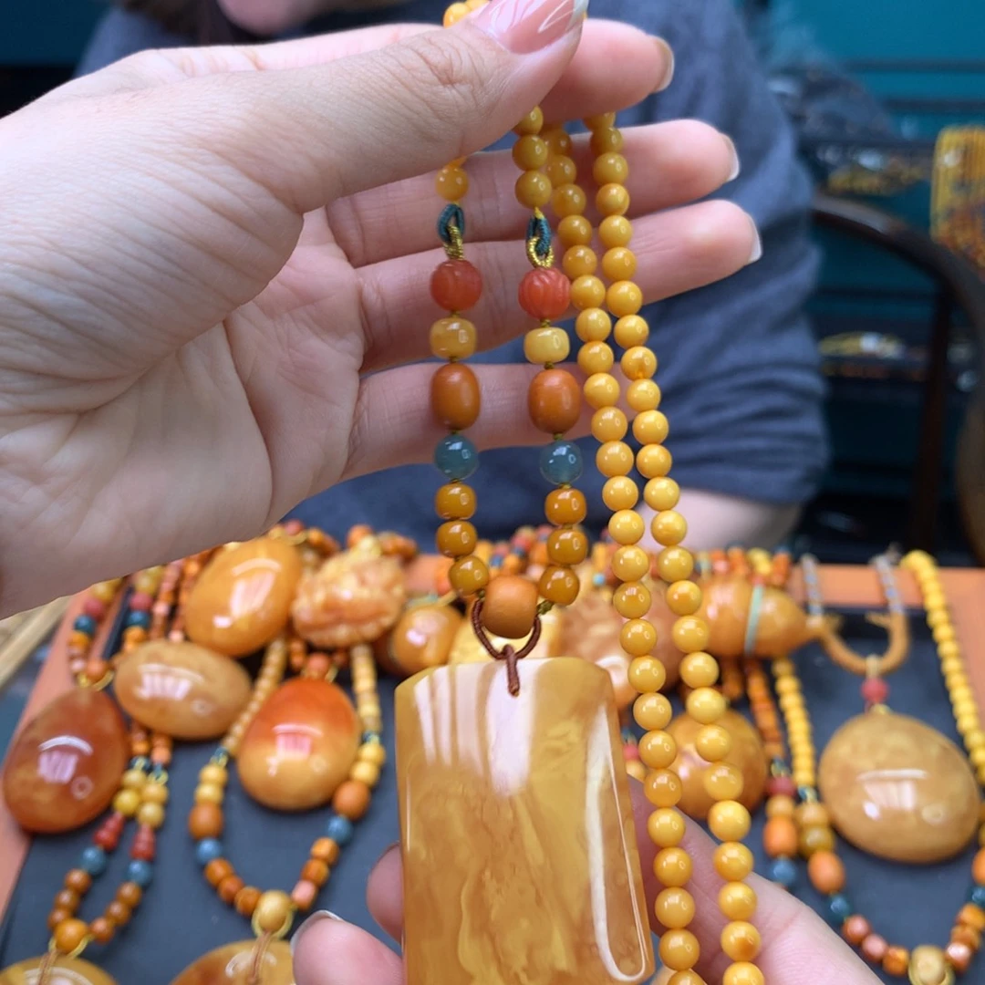 蜜蜡未镶嵌颈饰天然