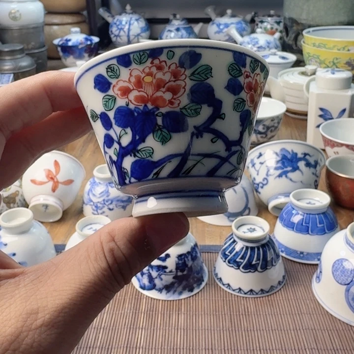 亨***会青花杯子茶具系列