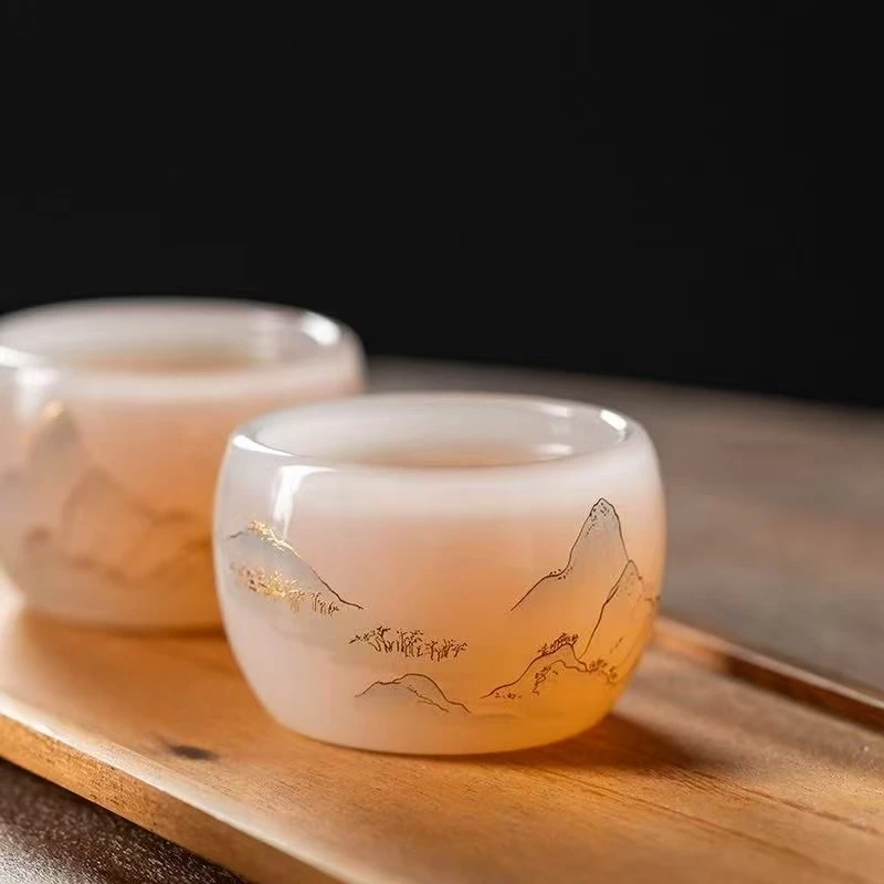 0256（直播专享）千里江山琉璃茶杯