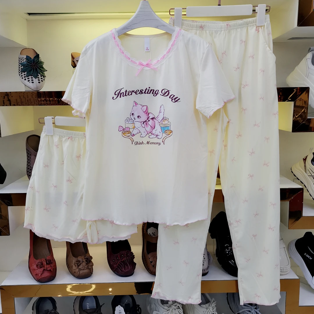 222 新款可爱印花小猫家居服