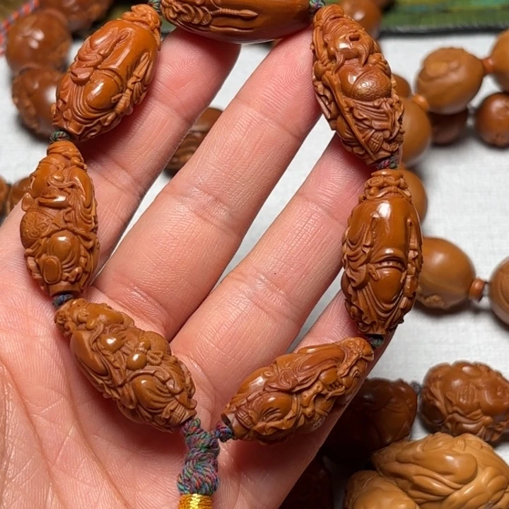 四***圆橄榄核手串/手链六和财神……