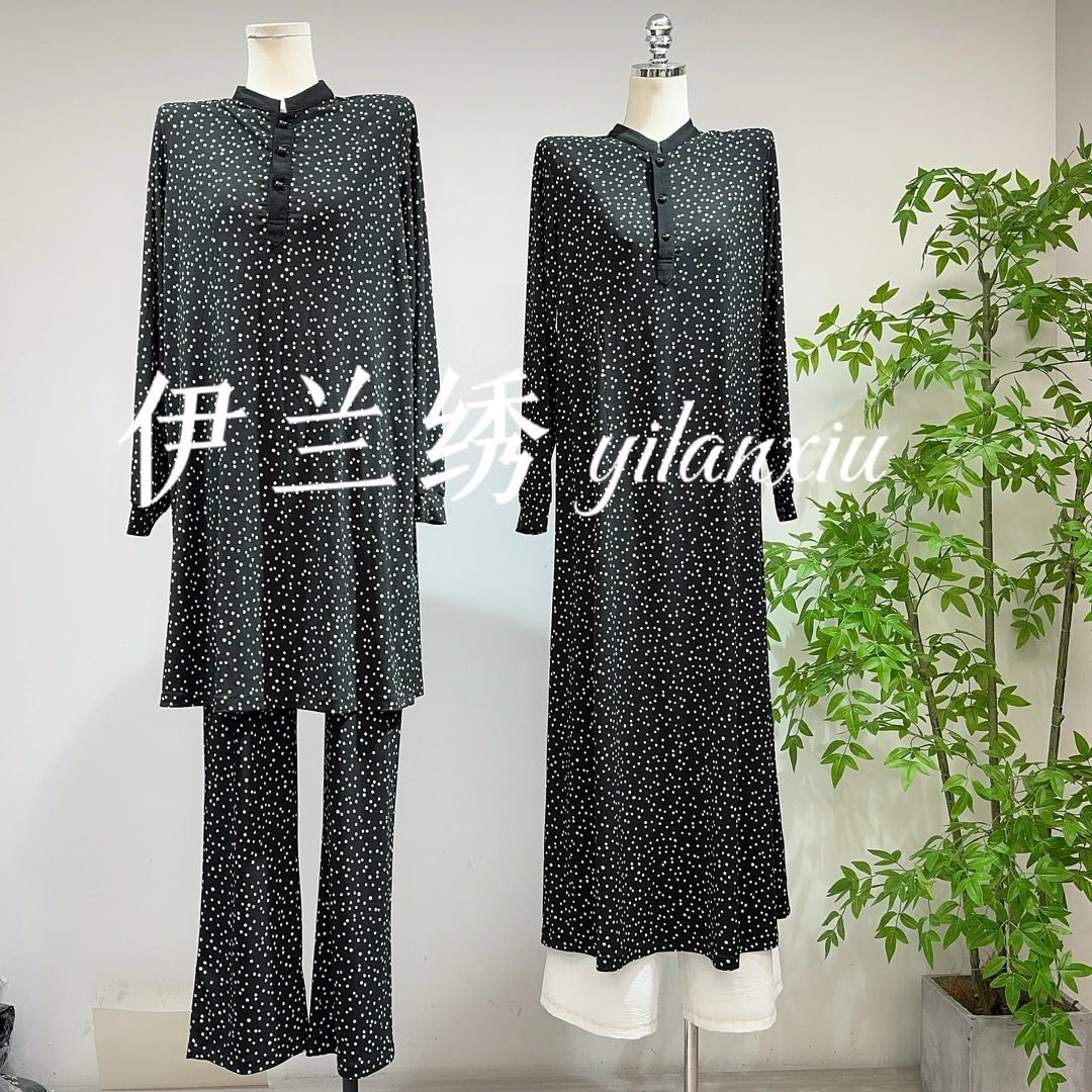 2025春夏新款时尚洋气波点连衣裙