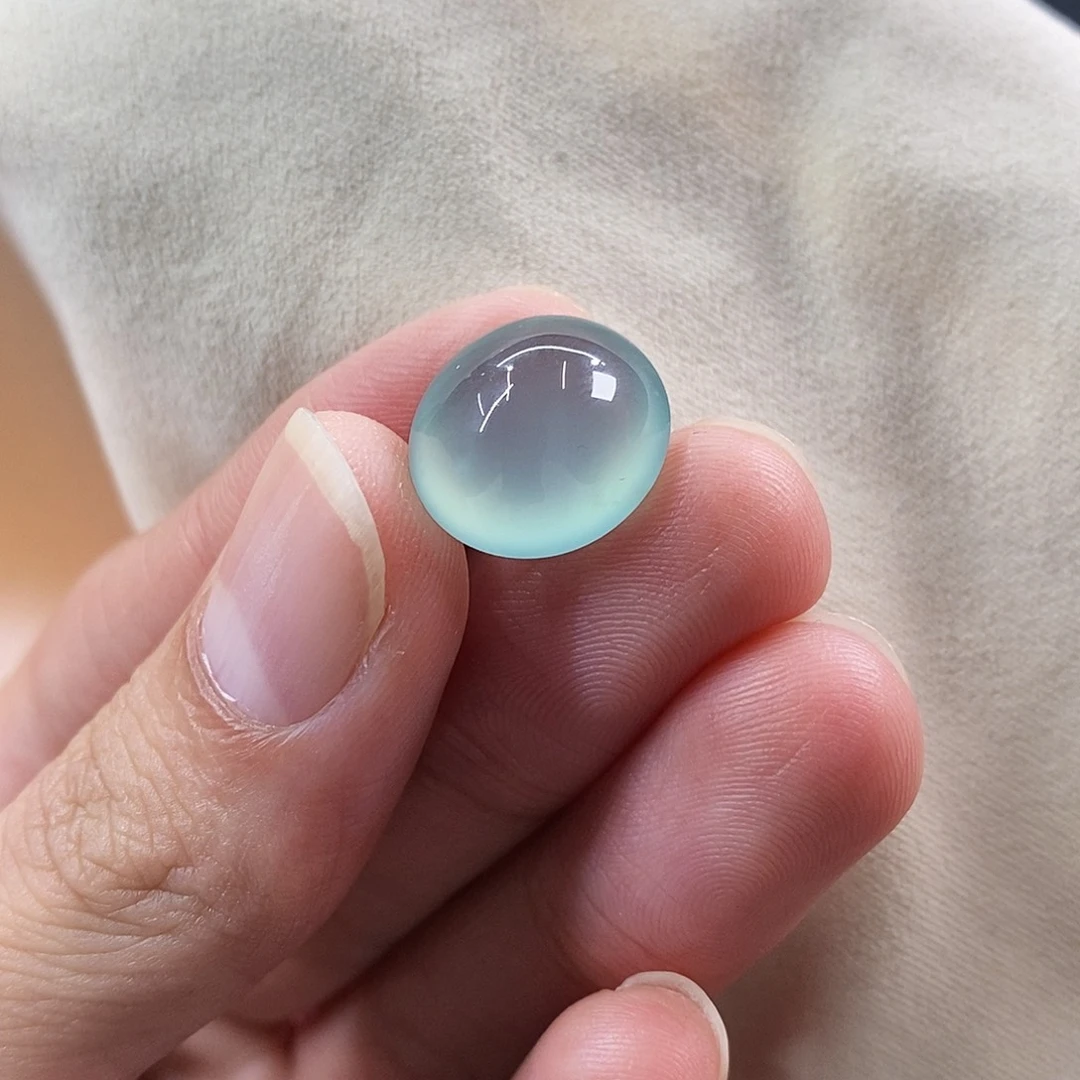 散珠翡翠天空蓝蛋面