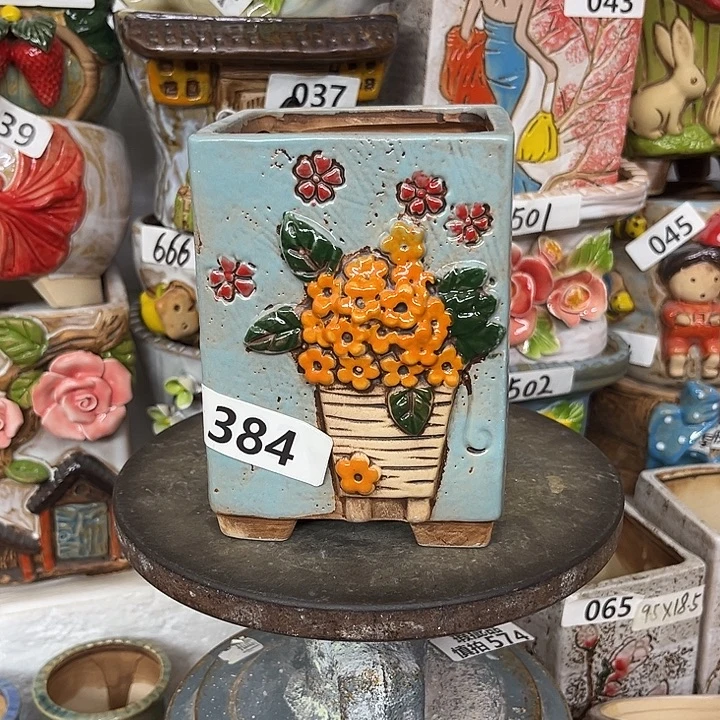 粗陶材质多肉花盆