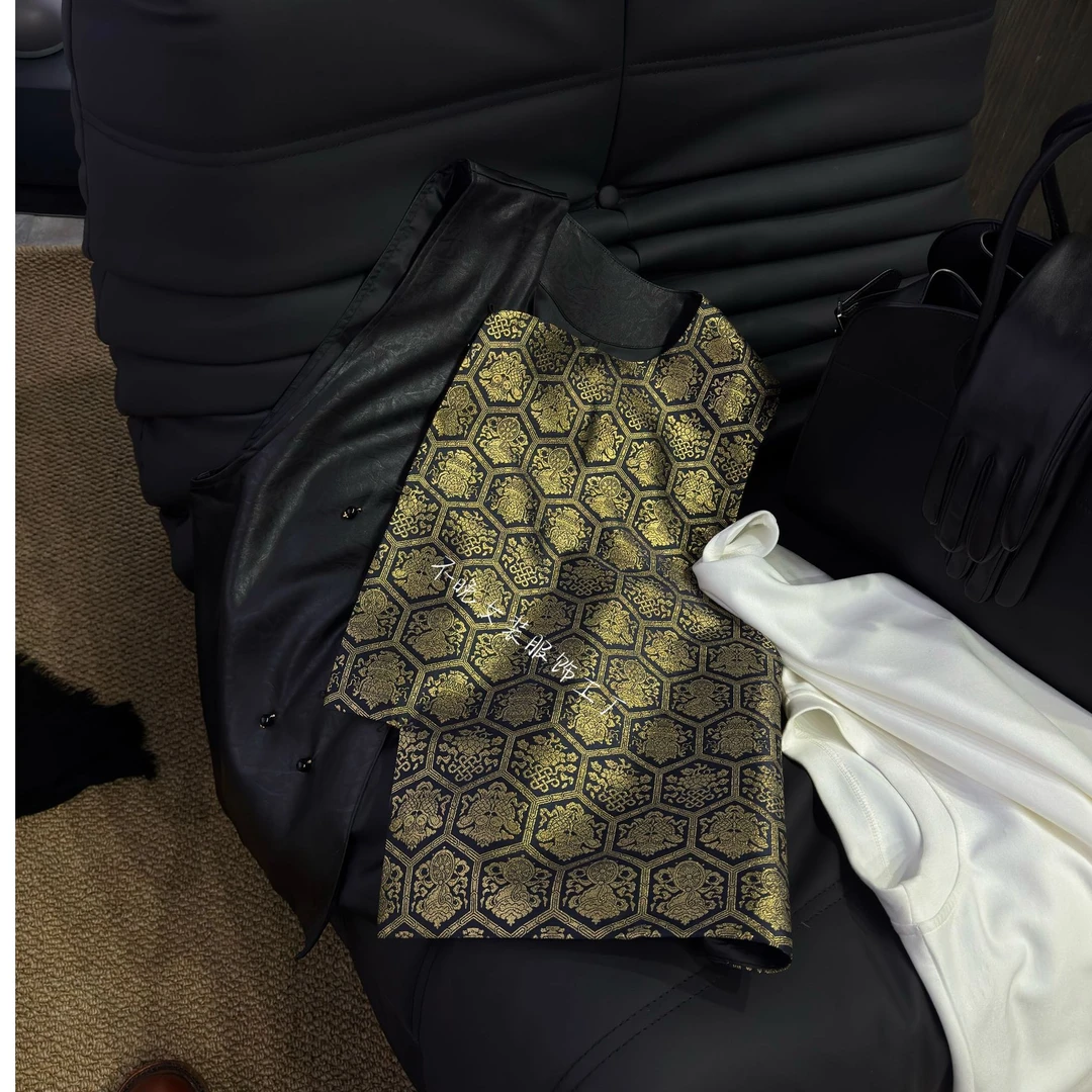 原创设计师款【山物】拼接马甲酷飒新中式小众调性个性四季马甲