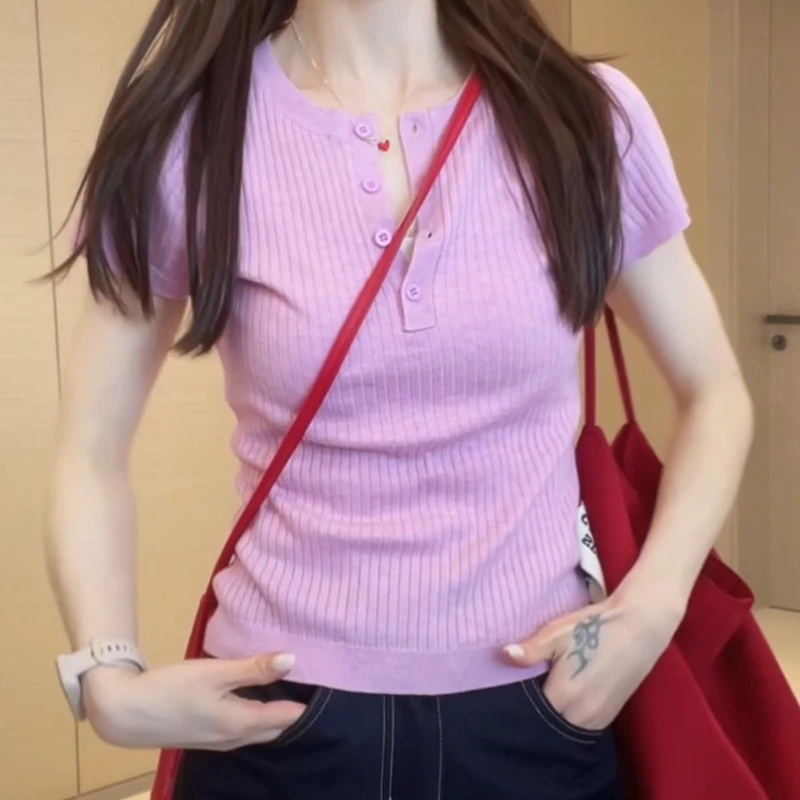 夏季2025新款运动圆领女春夏透气简约休闲百搭上衣LK2503546