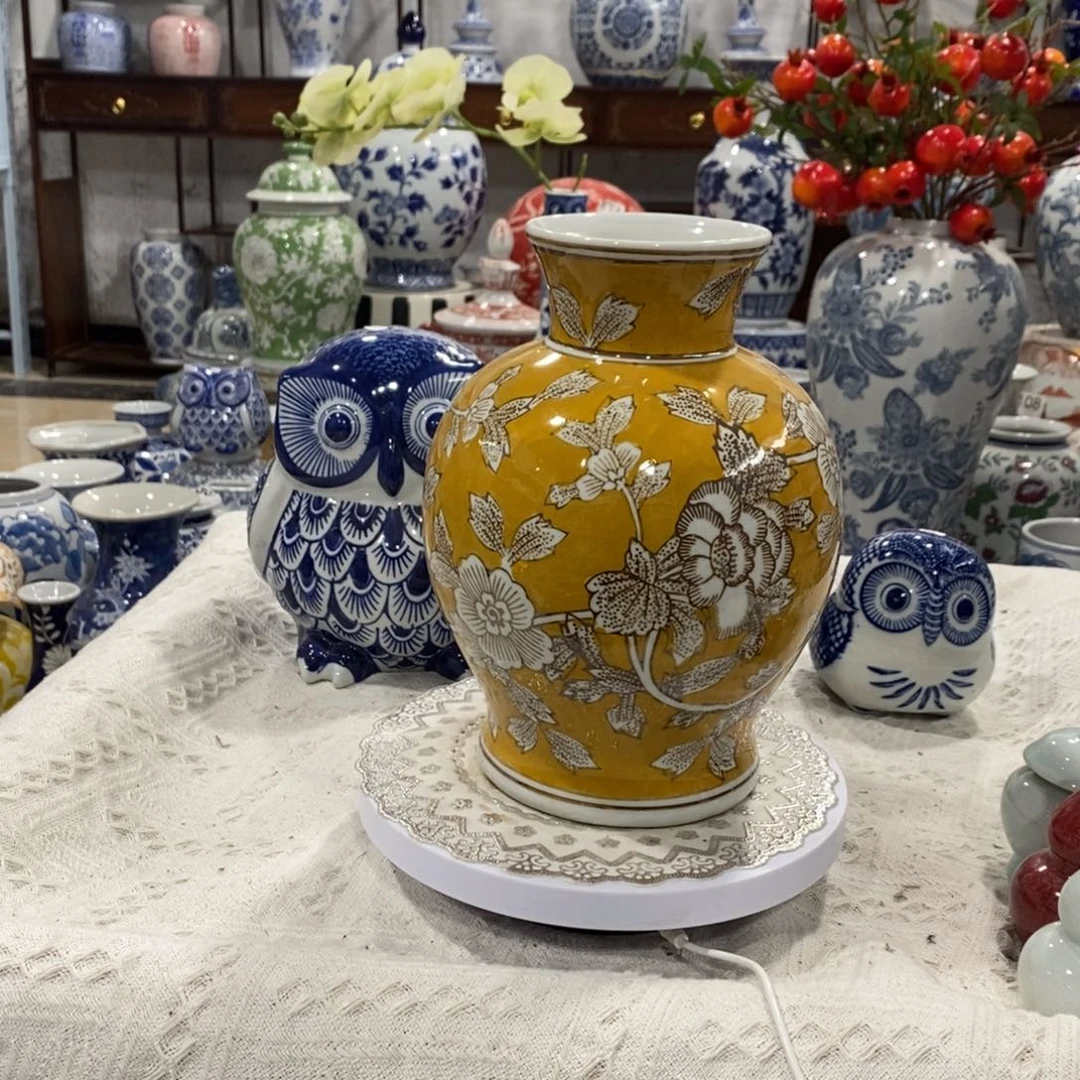 【闪购商品】摆件石榴花瓶，瑕疵……