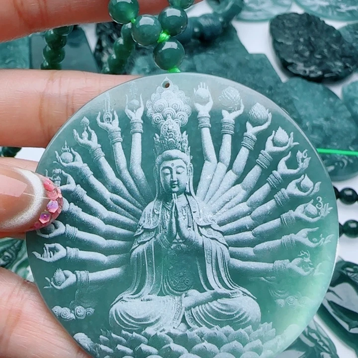 翡翠未镶嵌颈饰多样性发货天然A货翡翠
